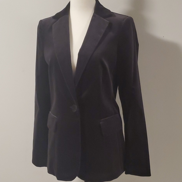 Frame Le Velvet Blazer Midnight Navy Size 4 BNWOT - Picture 7 of 13